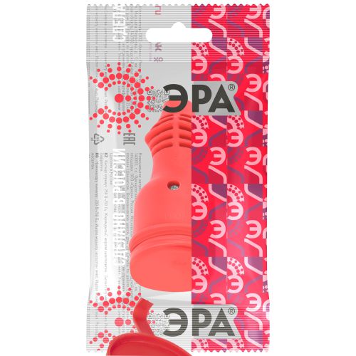 Розетка RX11-R-IP44 прямая с заземл. каучук красн. ЭРА Б0069326