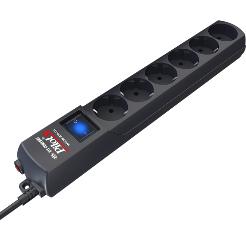 Сетевой фильтр Pilot S 6 розеток (5 евро + 1 без заземления) 1.8 м, графит/ Pilot S surge protector 6 outlets (5 euro + 1 without grounding) 1.8 m, graphite Сетевой фильтр Pilot S 6 розеток (5 евро + 1 без заземления) 1.8 м, графит/ Pilot S surge protector 6 outlets (5 euro + 1 without grounding) 1.8 m, graphite
