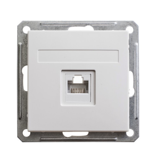 W59 РОЗЕТКА компьютерная RJ45 кат. 5e, механизм, БЕЛЫЙ