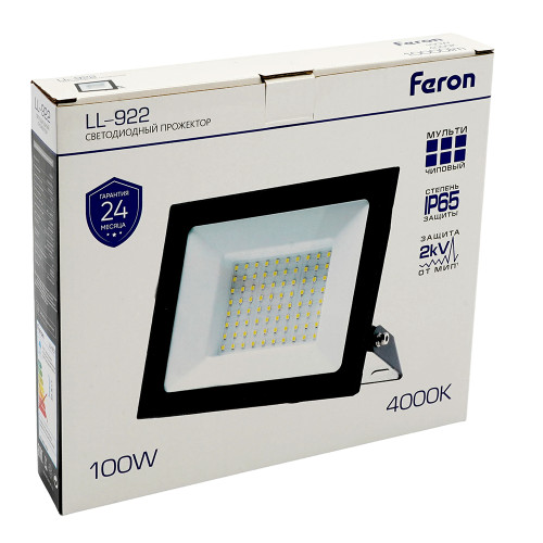 Светодиодный прожектор Feron LL-922 IP65 100W 4000K