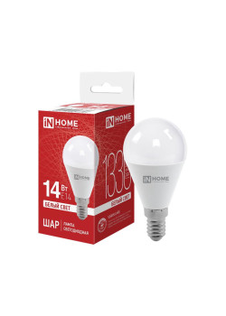 Лампа светодиодная LED-ШАР-VC 14Вт 230В E14 4000К 1330лм IN HOME 4690612047843