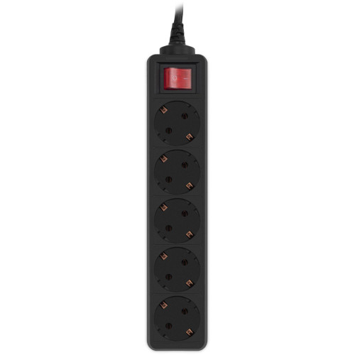 Сетевой фильтр PC Pet AP01006-1.8-B 1.8м (5 розеток) черный (пакет ПЭ)