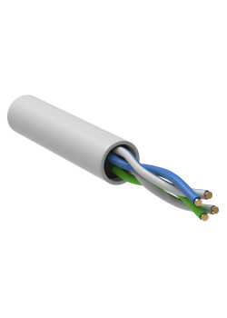 Кабель витая пара U/UTP кат.5E 24AWG 2 пары LSZH INDOOR 1м белый GENERICA
