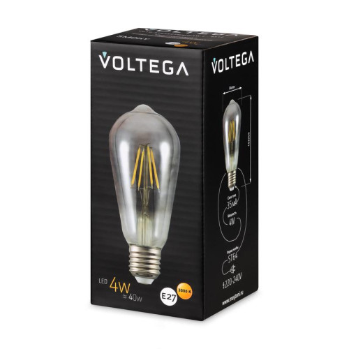 Лампа светодиодная Loft Led ST64 4Вт 3000К E27 Voltega 8512