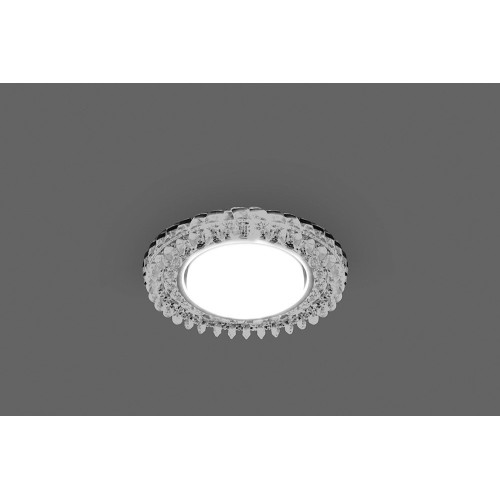 Светильник встраиваемый с белой LED подсветкой Feron CD4027 потолочный GX53 без лампы прозрачный Светильник встраиваемый с белой LED подсветкой Feron CD4027 потолочный GX53 без лампы прозрачный