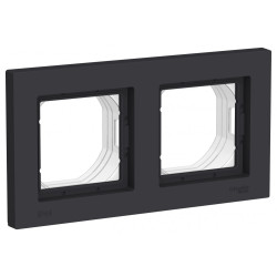 ATLASDESIGN AQUA 2-постовая РАМКА, IP44, КАРБОН