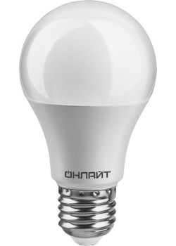 Лампа светодиодная 71 682 OLL-A65/А60-12-230-2.7K-E27 12Вт шар 2700К тепл. бел. E27 1000лм 176-264В ОНЛАЙТ 71682