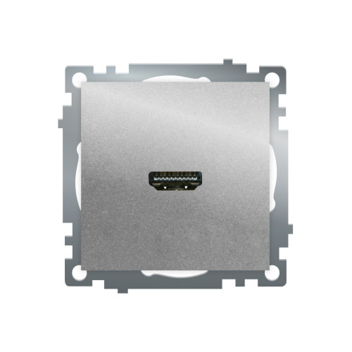 Розетка HDMI 2.1, Type A (механизм), STEKKER GLS00-7118-03, серия Катрин, серебро