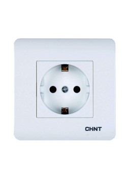 Розетка с заземляющим контактом 16А 250В CHINT 715389
