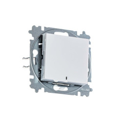 Переключатель 1-кл. СП Levit IP20 с подсветкой ориентацион. бел./ледяной ABB 2CHH590646A6001