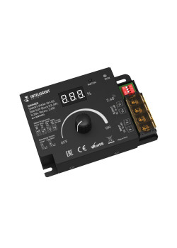 Диммер/ Диммер INTELLIGENT ARLIGHT SMART-PWM-101-83-DIM-SUF Black (12-48V, 1x20A, Rotary, 2.4G) (IARL, IP20 металл, 5 лет)