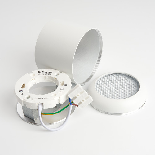 Светильник потолочный Feron HL365 Barrel ECHO 12W, 230V, GX53, белый, с антибликовой сеточкой Светильник потолочный Feron HL365 Barrel ECHO 12W, 230V, GX53, белый, с антибликовой сеточкой