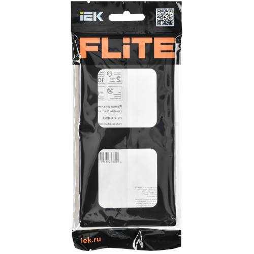 FLITE Рамка 2-местная РУ-2-К-ФлЧ черный IEK FLITE Рамка 2-местная РУ-2-К-ФлЧ черный IEK