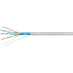 Кабель информационный Cabeus FTP-4P-CAT.5E-SOLID-GY кат.5E F/UTP 4 пары 0.55AWG PVC внутренний 305м серый