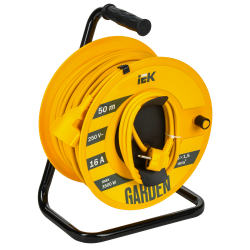 GARDEN Катушка УК50 1 место с заземлением с термозащитой 3х1,5мм2 50м IEK