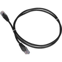 Патч-корд Lanmaster TWT-45-45-1.5-BK UTP RJ-45 вил.-вилка RJ-45 кат.5E 1.5м черный ПВХ