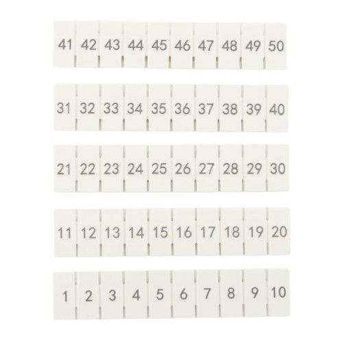 Маркировка для клемм 2.5 UT 1-50 (100 шт) Маркировка для клемм 2.5 UT 1-50 (100 шт)