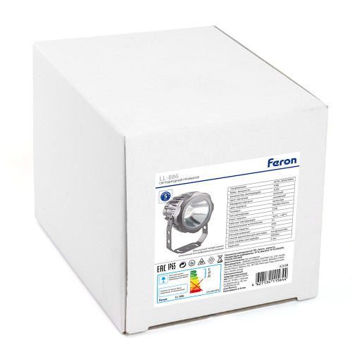 Светодиодный светильник ландшафтно-архитектурный Feron LL-886 85-265V 10W зеленый IP65 Светодиодный светильник ландшафтно-архитектурный Feron LL-886 85-265V 10W зеленый IP65