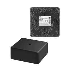 Коробка распаячная КР 100х100х44 ОП черная, IP40, инд. штрихкод TDM
