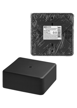Коробка распаячная КР 100х100х44 ОП черная, IP40, инд. штрихкод TDM