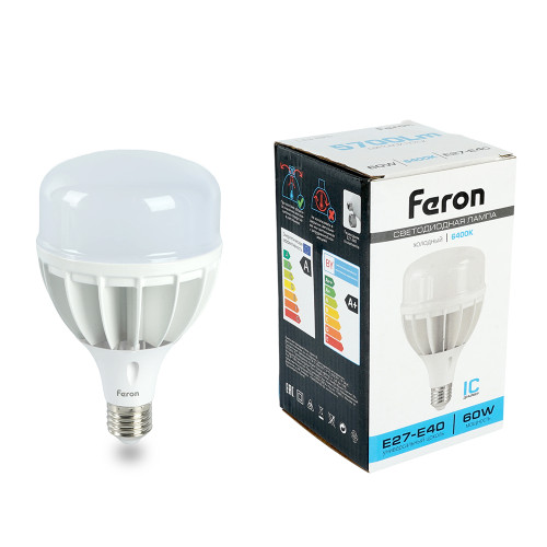 Лампа светодиодная Feron LB-65 E27-E40 60W 175-265V 6400K