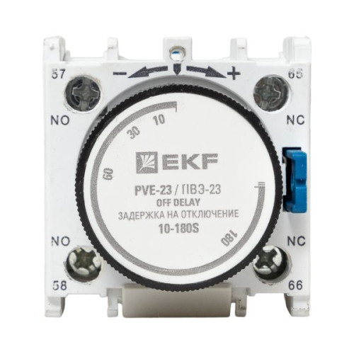 Приставка выдержки времени отключения ПВЭ-23 10-180сек 1NO+1NC EKF