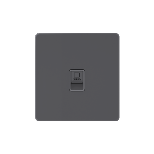 Systeme Infinity, Розетка информационная С/У RJ-45 кат.6, Вулканический пепел Systeme Infinity, Розетка информационная С/У RJ-45 кат.6, Вулканический пепел