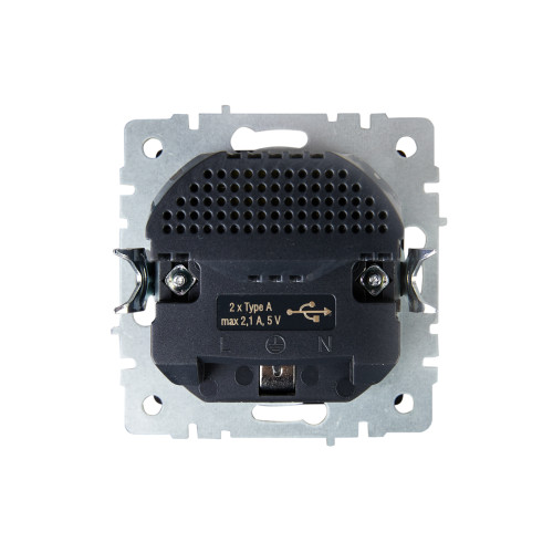 BRITE Розетка 1-местная с заземлением с защитными шторками 16А с USB A+A 5В 2,1А РЮш10-1-БрТБ темная бронза IEK BRITE Розетка 1-местная с заземлением с защитными шторками 16А с USB A+A 5В 2,1А РЮш10-1-БрТБ темная бронза IEK