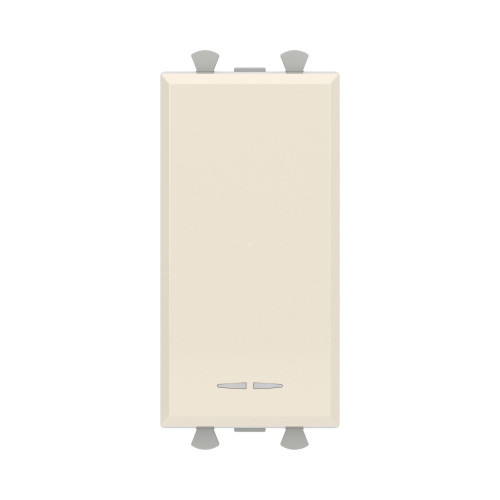 Кнопка модульная, Avanti, ванильная дымка, 1 модуль