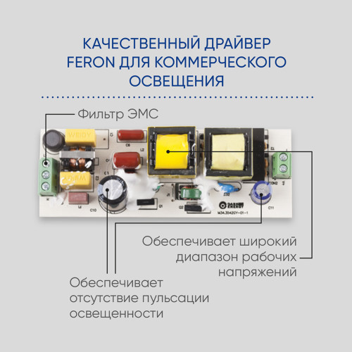 Светодиодный светильник Feron AL105 трековый однофазный на шинопровод 40W 4000K, 35 градусов, белый серия MarketBright Светодиодный светильник Feron AL105 трековый однофазный на шинопровод 40W 4000K, 35 градусов, белый серия MarketBright