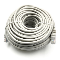 Патч-корд Buro UTP-5E-30M-G UTP 4 пары cat.5E CCA molded 30м серый RJ-45 (m)-RJ-45 (m)