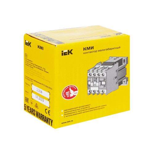 Контактор КМИ-10910 9А 230В/АС3 1NO IEK