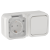 TORS Блок розетка + выключатель горизонтальный 16А IP55 TS342 белый IEK TORS Блок розетка + выключатель горизонтальный 16А IP55 TS342 белый IEK