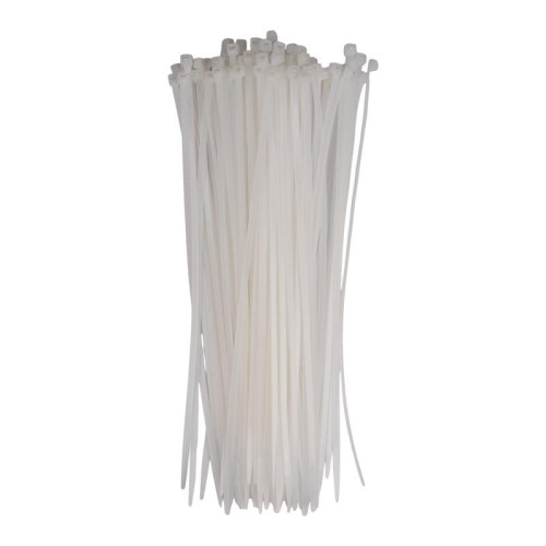 Хомут кабельный PCT 4.8х300-100WH 4.8х300 PA6.6 бел.(уп.100шт) JazzWay 5054035