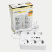 Удлинитель 6-местный c/з 3x1 мм2, 1,8 м, 250В, 10А, 4USB+2Type-C 2,4А, серия Home plus, белый STEKKER HM09-66-02