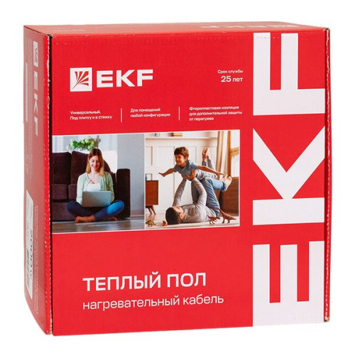 Теплый пол (нагревательный кабель) 900Вт 64 м 6,0 м2 EKF Теплый пол (нагревательный кабель) 900Вт 64 м 6,0 м2 EKF