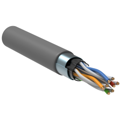 ITK Витая пара F/UTP кат.5E 4х2х0,52 solid PVC серый (305м) РФ/Т