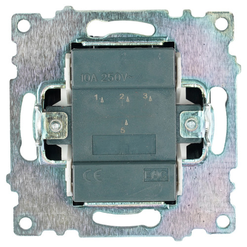 Выключатель 3-клавишный (механизм), STEKKER GLS10-7108-05, 250V, 10А, серия Катрин, черный Выключатель 3-клавишный (механизм), STEKKER GLS10-7108-05, 250V, 10А, серия Катрин, черный