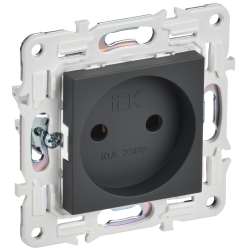 SKANDY Розетка без заземления без защитных шторок 10А SK-R02T титан IEK