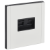 FORTE&PIANO Розетка двойная RJ11+RJ45 кат.5E FP235M металл белый IEK FORTE&PIANO Розетка двойная RJ11+RJ45 кат.5E FP235M металл белый IEK