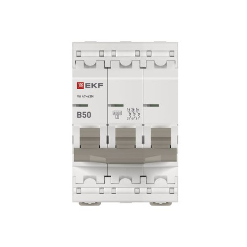 Авт. выкл. ВА 47-63N 3P 50А (В) 4,5kA PROXIMA EKF