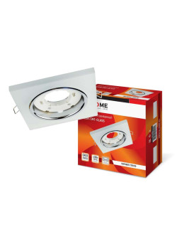 Светильник точечный GX53R-glass SMT GX53 IP20 230В квадрат встраив. матов. бел. IN HOME 4690612014111
