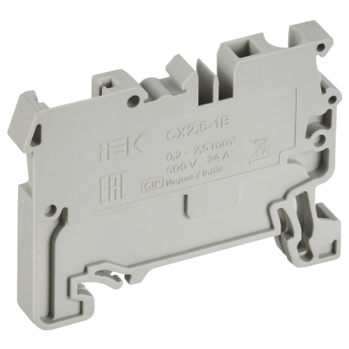 ARMAFIX Клемма пружинная CX2.5-1B 2,5мм2 разъемная (1 зажим 1 разъем) серая IEK
