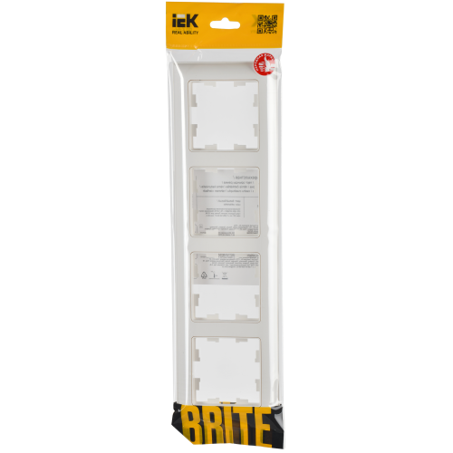 BRITE Рамка 4-местная РУ-4-Бр белый/белый IEK BRITE Рамка 4-местная РУ-4-Бр белый/белый IEK