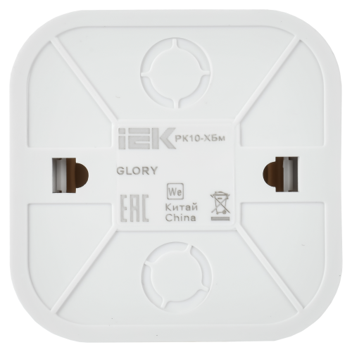 GLORY Розетка для открытой установки компьютерная RJ45 кат.5E РК10-ХБм белый матовый IEK