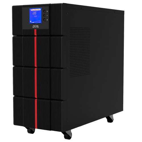 ИБП Powercom MAC-6000, двойного преобразования, 6KВА, 6KВт, LCD, Tower, 8 розеток IEC320 C13 с резервным питанием, 2 розетки C19, клеммная колодка, USB, RS-232, слот под SNMP карту, EPO, защита RJ45, ШхГхВ 257х590х570мм., вес 78кг./ UPS Powercom MAC-6000,
