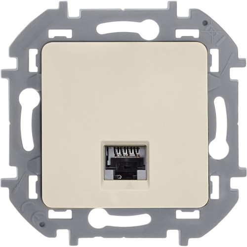 Розетка компьютерная/ Розетка компьютерная RJ-45 категория 6 UTP слоновая кость INSPIRIA
