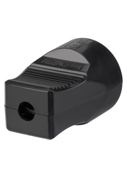 Кабельная розетка 2П б/з с з/ш 10А 250B черная TDM