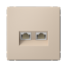 ARTGALLERY РОЗЕТКА двойная компьютерная RJ45+RJ45, кат. 5е, механизм, ПЕСОЧНЫЙ