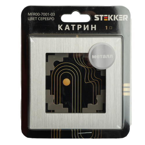 Рамка 1-местная, серебро, STEKKER, MFR00-7001-03, серия Катрин, серебро Рамка 1-местная, серебро, STEKKER, MFR00-7001-03, серия Катрин, серебро
